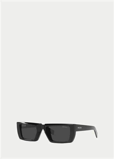 prada rectangle acetate sunglasses transparent|prada 51mm rectangular sunglasses.